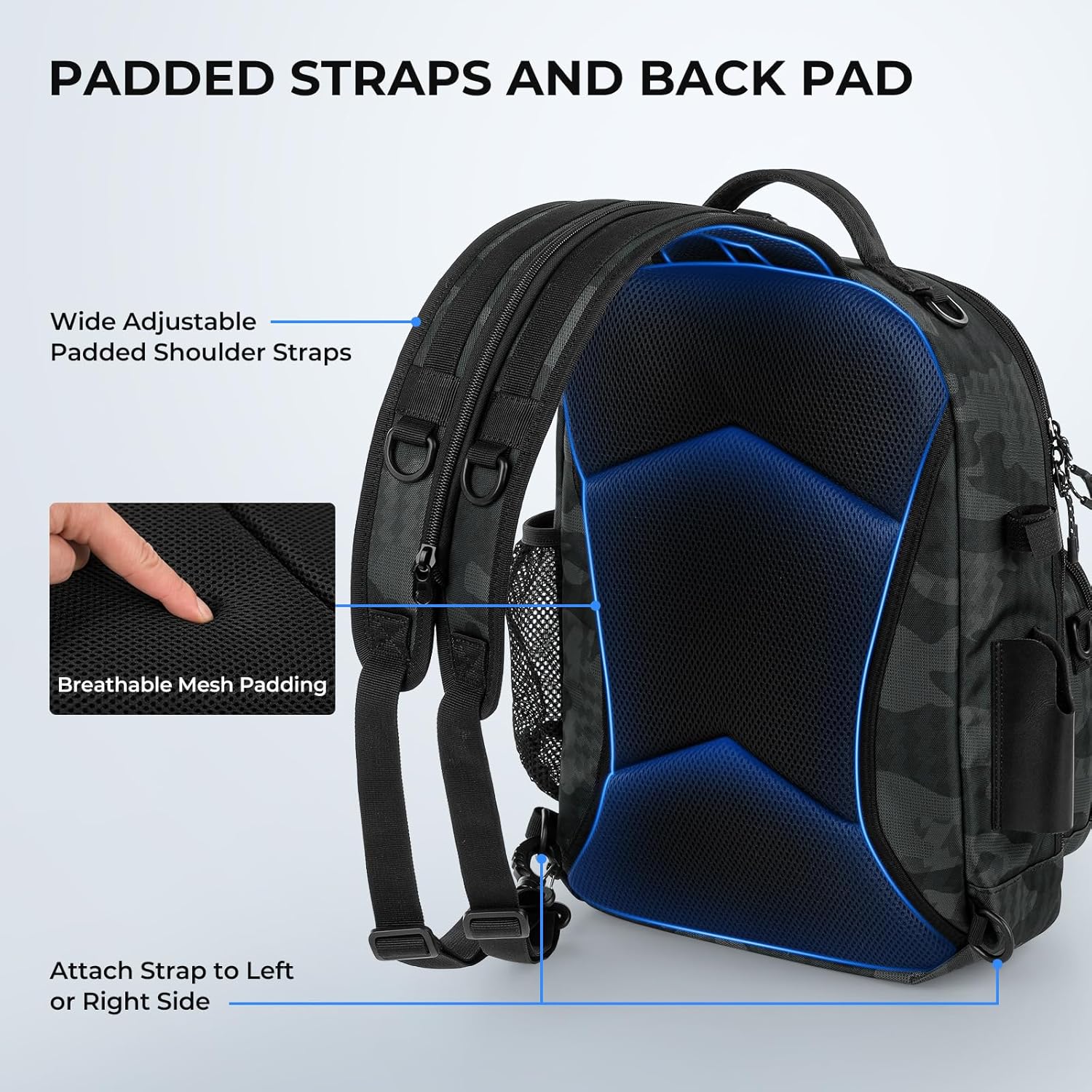 KastKing BaitSpace Fishing Sling Bag, Fishing Backpack with Rod & Beverage Holder, Tackle Bag for Fishing Gear - Image 6